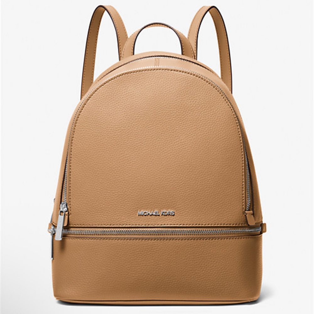 MICHAEL KORS Rhea Medium Pebbled Leather Zip Backpack
PEANUT
NWT MK - Picture 1 of 16